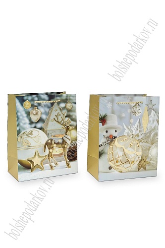Пакет &amp;quot;Новогодний&amp;quot; 18*23*10 см (12 шт) SF-7568, микс №31