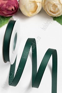 Лента репсовая 1 см*20 ярд &quot;1 сорт&quot; (SF-1346) темно-зеленый №49