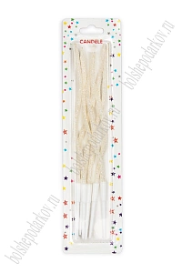 Свечи праздничные "Спираль" (6 шт) SF-7830, бежевый