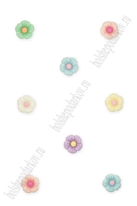 Кабошон "Цветочек" 1,2*1,2 см (25 шт) SF-5711, ассорти