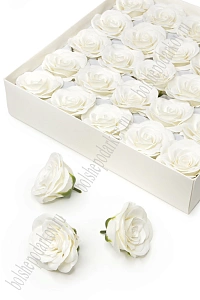 Мыльные цветы "Роза" 6,5*6 см (25 шт) SF-7800, белый