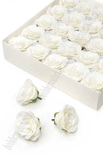 Мыльные цветы &amp;quot;Роза&amp;quot; 6,5*6 см (25 шт) SF-7800, белый