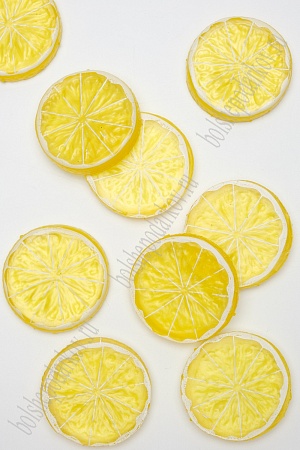 Муляж декоративный долька лимона 5 см, SF-1217 (10 шт)