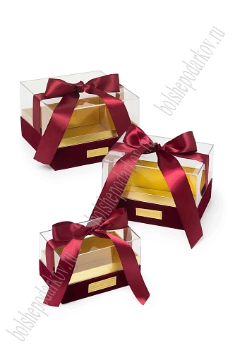 Коробки 3 в 1, 20*20*13 см (SF-7930) бордовый
