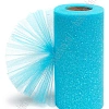 Фатин с блестками  15 см*25 ярд (SF-604) голубой №27