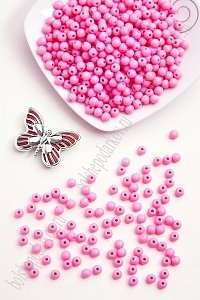 Бусинки пластиковые 6 мм*500 гр (SF-2507 ) розовый №18