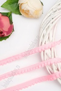 Тесьма с маленькими помпонами 20 ярд (SF-2652) розовый №04