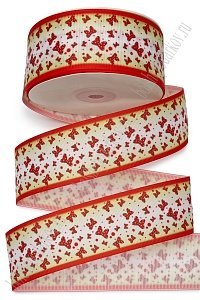 Лента репсовая 4 см*25 ярд с рисунком &quot;Мультик&quot; SF-6130, №1