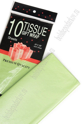 Бумага тишью жемчужная 50*66 см (10 листов) SF-5155, салатовый