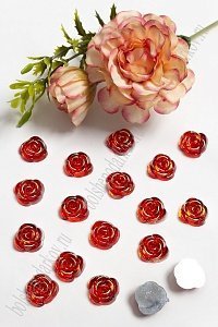 Стразы 13 мм "Розочка" (100 шт) SF-1616, красный №1