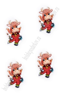 Кабошон-вырубка &quot;Бычок&quot; 2,3*3,8 см (10 шт) SF-5819