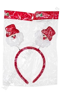 Новогодний ободок 23 см &quot;Дед Мороз&quot; (SF-1708) 