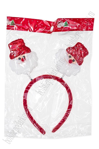 Новогодний ободок 23 см &amp;quot;Дед Мороз&amp;quot; (SF-1708) 