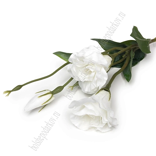 Веточка декоративная 52 см &amp;quot;Эустома&amp;quot; (SF-8123) белый