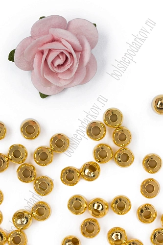 Бусины-разделители 5 мм (40 шт) SF-7675, золото