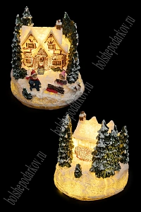 Фигурка миниатюрная "Домик" с подсветкой, 7*6 см SF-8213, №2