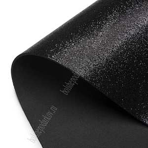 Фоамиран глиттерный 2 мм, 40*60 см Premium (10 листов) SF-3010, черный №2026