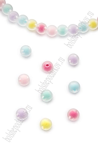 Бусины круглые декоративные 8 мм (500 гр) SF-7282, ассорти