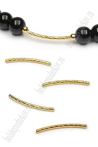 Трубочка для бижутерии 25 мм*2 мм (50 шт) SF-7666, золото №12