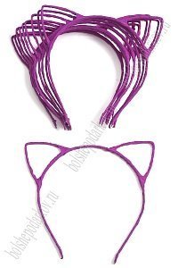 Ободки &quot;Ушки&quot; 5 мм ткань (10 шт) SF-1126, темно-сиреневый