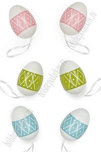 Пасхальный декор 3,5*5,5 см "Яйца" (6 шт) SF-7474, ассорти №3