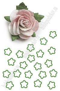 Колечки соединительные &quot;Звёздочка&quot; 16*16 мм (50 шт) SF-7455, зеленый №6