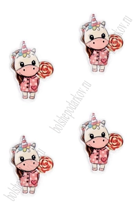 Кабошон-вырубка &quot;Единорог&quot; 2,8*3,8 см (10 шт) SF-5951, №5