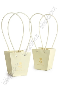 Сумка для цветов 12*12,5*8 см (10 шт) SF-8117, бежевый