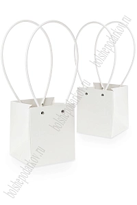 Сумка для цветов 13*15*12 см (10 шт) SF-7377, белый