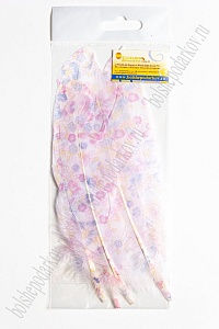 Перья декоративные 16*4,5 см (6 шт) "Цветы"