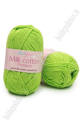Пряжа &amp;quot;Milk cotton Premium&amp;quot; 50 гр (10 шт) SF-7847, салатовый