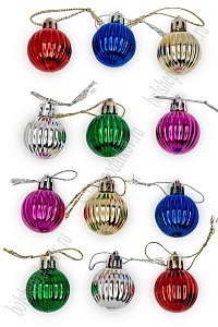 Набор новогодних шаров 3 см (12 шт) SF-1691, микс №13