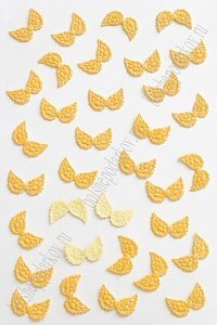 Патч с блестками 2*1 см &quot;Крылья маленькие&quot; (100 шт) SF-1900, желтый