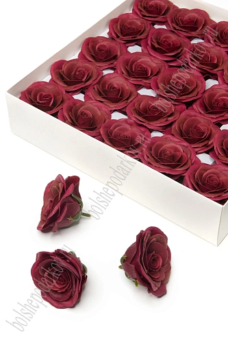Мыльные цветы &amp;quot;Роза&amp;quot; 6,5*6 см (25 шт) SF-7800, бордовый