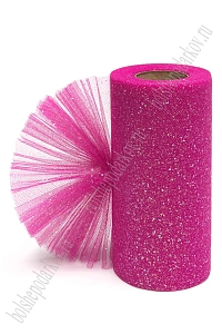 Фатин с блестками 15 см*25 ярд (SF-604) фукси №24