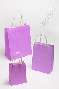 Пакет крафтовый 13*21*8 см (12 шт) SF-7175, сиреневый