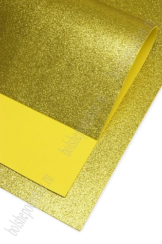 Фоамиран глиттерный 2 мм, 40*60 см Premium (10 листов) SF-3010, золото №2020