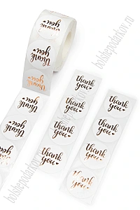 Наклейки в рулоне "Thank You" 2,5 см (500 шт) SF-7839, №36