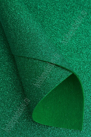Фетр с блестками 2 мм (10 листов) SF-1954, зеленый №011