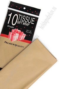 Бумага тишью 50*66 см (10 листов) SF-914, светло-коричневый №466