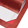Фоамиран глиттерный самоклеющ. А4 (10 листов) SF-1957, красный №001