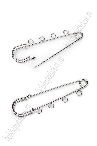 Булавка декоративная 7 см (10 шт) SF-1644, серебро