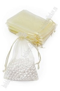 Мешочек из органзы 10*14 см (50 шт) SF-7584, кремовый