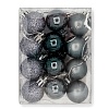 Набор новогодних шаров 3 см (12 шт) SF-7334, темное серебро №11