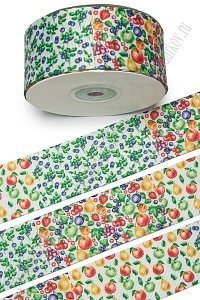 Лента репсовая 4 см*25 ярд с рисунком &quot;Микс&quot; SF-7479, №21