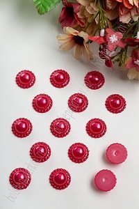 Полубусины &quot;Цветочек&quot; 18 мм, SF-431 (50 гр) красный №122