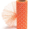 Фатин в горошек 15 см*10 ярд (SF-2941) ярко-оранжевый №25