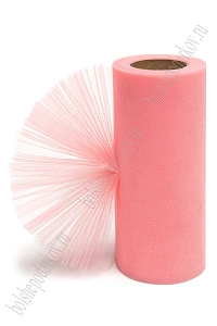 Фатин в шпульках 15 см*25 ярд (SF-603) розовый персик №17
