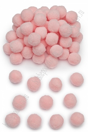 Помпоны Premium 2 см (100 шт) SF-3309, розовый персик №03