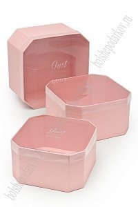 Коробки 3 в 1, 24*24*13 см (SF-7160) розовый